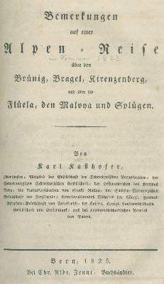 Große Abbildung Nr.2: 141-2312 Kasthofer,K.: (Verschiedene Länder - Geschichte, Alpen und Alpinismus)
