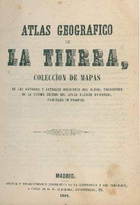 Große Abbildung Nr.1: 141-2321 Atlas geografico de la tierra,: (Verschiedene Länder - Geschichte, Atlanten)