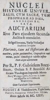 Große Abbildung Nr.1: 141-2354 Bucelinus,G.: (Verschiedene Länder - Geschichte)