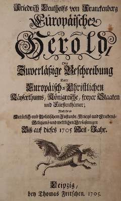 Große Abbildung Nr.1: 141-2366 Franckenberg, F. L. v. (d.i. B. v. Zech).: (Verschiedene Länder - Geschichte)