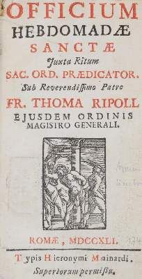 Große Abbildung Nr.1: 141-239 Officium: (Alte Drucke, Handschriften und Theologie)