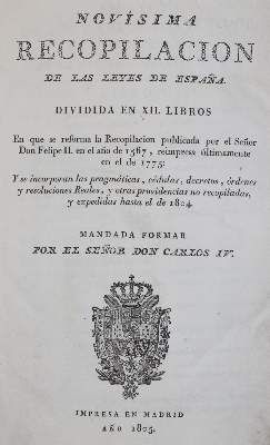 Große Abbildung Nr.1: 141-2432 Novisima Recopilacion: (Verschiedene Länder - Geschichte, Spanien)