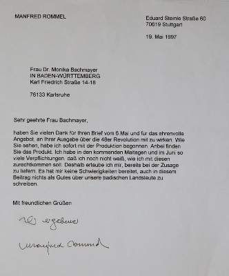 Große Abbildung Nr.1: 141-2457 Rommel, Manfred,: (Autographen)