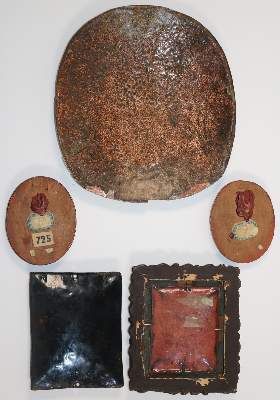 Große Abbildung Nr.2: 141-2469 5 Maleremaille mit christlichen Darstellungen: (Varia, Emaille, Limoges)