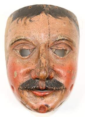 Große Abbildung Nr.1: 141-2484 Holzmaske, Larve: (Varia)