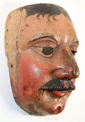 Große Abbildung Nr.2: 141-2484 Holzmaske, Larve: (Varia)