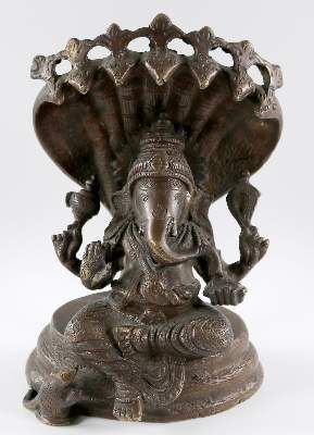 Große Abbildung Nr.1: 141-2580 Ganesha Bronze.: (Asiatika)