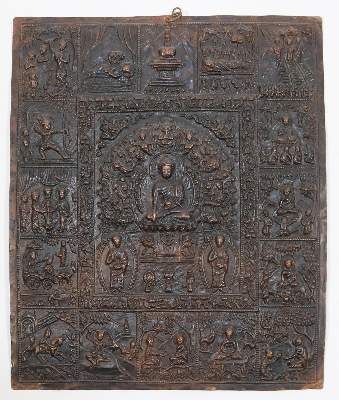 Große Abbildung Nr.1: 141-2625 Thangka Relief,: (Asiatika, Thangkas)