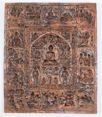 Große Abbildung Nr.2: 141-2625 Thangka Relief,: (Asiatika, Thangkas)