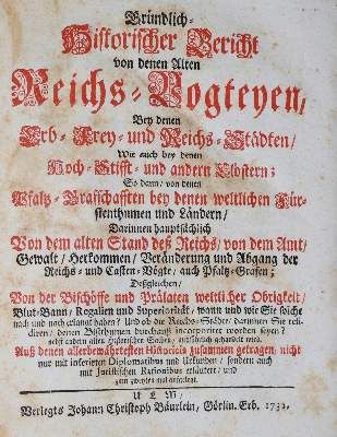 Große Abbildung Nr.1: 141-269 (Heider,D.).: (Reichsvogteienstreit)