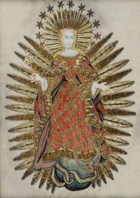 Große Abbildung Nr.11: 141-2762 Maria Immaculata im Strahlenmantel.: (Religiöse Volkskunst)