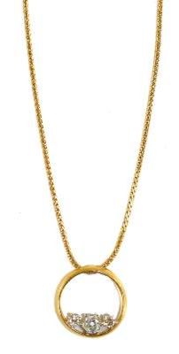 Große Abbildung Nr.1: 141-2772 Diamantanhänger an Kette.: (Schmuck, Anhänger)