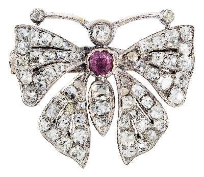 Große Abbildung Nr.1: 141-2786 Schmetterlingsbrosche.: (Schmuck, Broschen)