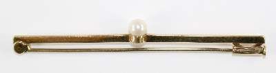 Große Abbildung Nr.2: 141-2788 Stabbrosche mit Perle.: (Schmuck, Broschen)