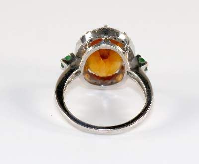 Große Abbildung Nr.4: 141-2829 Citrinring 750 WG.: (Schmuck, Ringe)