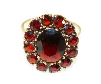 Große Abbildung Nr.1: 141-2832 Damenring Granat: (Schmuck, Ringe)