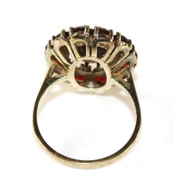 Große Abbildung Nr.2: 141-2832 Damenring Granat: (Schmuck, Ringe)