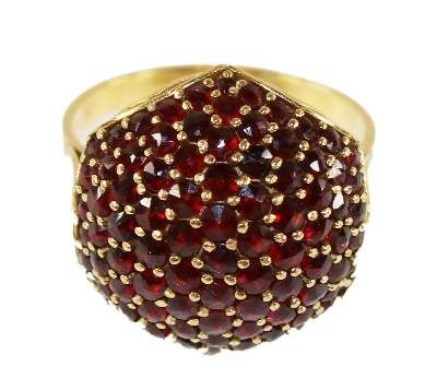 Große Abbildung Nr.1: 141-2837 Granatring.: (Schmuck, Ringe)