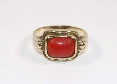 Große Abbildung Nr.1: 141-2838 Korallenring 333 GG.: (Schmuck, Ringe)