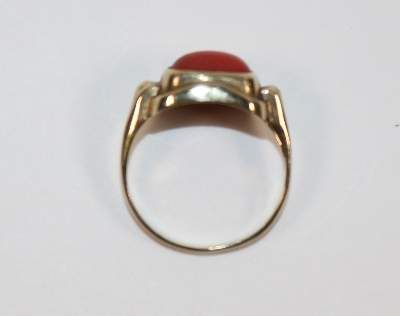 Große Abbildung Nr.2: 141-2838 Korallenring 333 GG.: (Schmuck, Ringe)