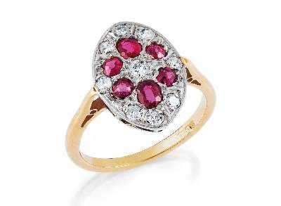 Große Abbildung Nr.1: 141-2841 Rubinring.: (Schmuck, Ringe)