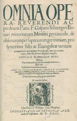 Große Abbildung Nr.1: 141-285 Schatzger,K.: (Alte Drucke, Handschriften und Theologie)