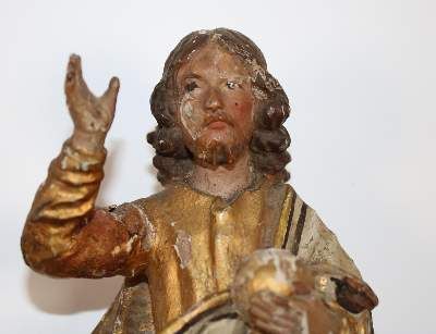 Große Abbildung Nr.4: 141-2897 Christus als Salvator Mundi.: (Skulpturen - Plastiken)