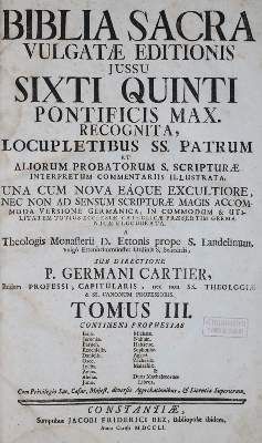 Große Abbildung Nr.1: 141-30 Biblia latino-germanica.: (Bibeln)