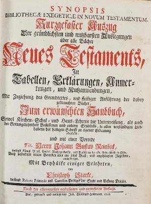 Große Abbildung Nr.4: 141-303 Starke,Ch. u.J.G.Reinbeck.: (Alte Drucke, Handschriften und Theologie)