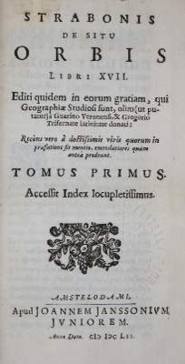 Große Abbildung Nr.1: 141-306 Strabo (von Amasia).: (Alte Drucke, Handschriften und Theologie)