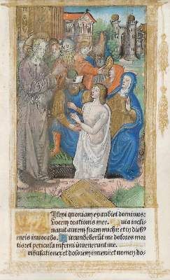 Große Abbildung Nr.1: 141-307 Die Auferweckung des Lazarus.: (Stundenbuch)