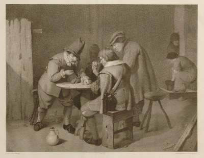 Große Abbildung Nr.4: 141-3138 Kartenspieler.: (Varia, Spiele)
