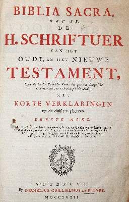 Große Abbildung Nr.2: 141-32 Biblia neerlandica.: (Bibeln)