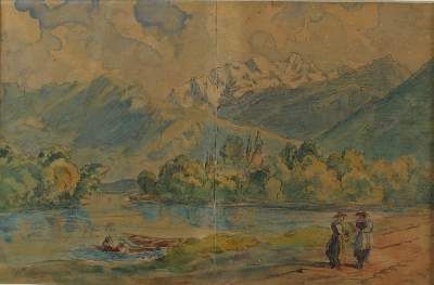 Große Abbildung Nr.1: 141-3373 Schweizer Alpenszene: (Ausland, Schweiz)