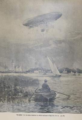 Große Abbildung Nr.3: 141-3402 Graphikkonvolut: (Künstlergraphik, Aeronautik, Zeppelin)