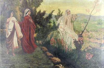 Große Abbildung Nr.1: 141-3580 Dante und Matilde.: (Künstlergraphik)