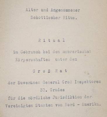 Große Abbildung Nr.2: 141-372 Troeltsch,E. (Übers. u. geschrieben).: (Freimaurerei)
