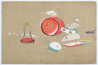 Große Abbildung Nr.4: 141-3865 Sekka, Kamisaka: (Künstlergraphik, Japan)