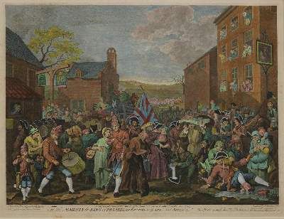 Große Abbildung Nr.1: 141-3892 Hogarth, William: (Künstlergraphik, Karikatur)