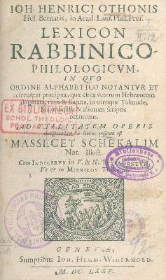 Große Abbildung Nr.1: 141-396 Otho,J.H.: (Judaica)