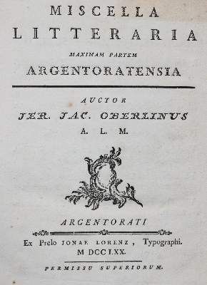 Große Abbildung Nr.1: 141-398 Oberlin,J.J.: (Judaica, Straßburg)