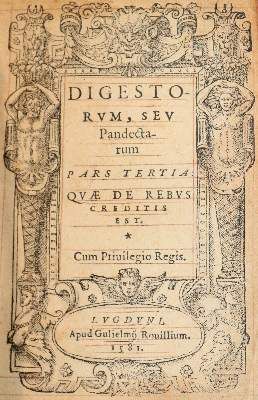 Große Abbildung Nr.1: 141-404 Digestorum,: (Juridica und Kriminologie)