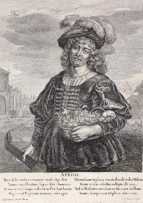 Große Abbildung Nr.1: 141-4061 Suyderhoef, Jonas: (Künstlergraphik, Monatsfolge, April)