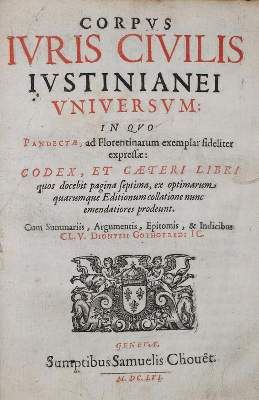 Große Abbildung Nr.1: 141-407 Justinianus.: (Juridica und Kriminologie)