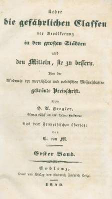 Große Abbildung Nr.1: 141-412 Fregier,H.A.: (Juridica und Kriminologie, Paris)