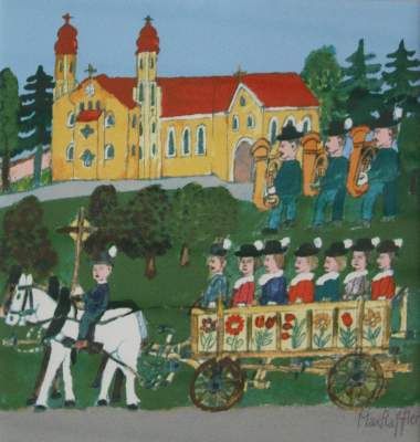 Große Abbildung Nr.3: 141-4177 Raffler, Max: (Künstlergraphik, Naive Kunst)