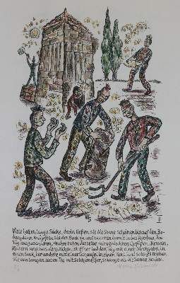 Große Abbildung Nr.3: 141-4409 Schildbürger, Die.: (Künstlergraphik)