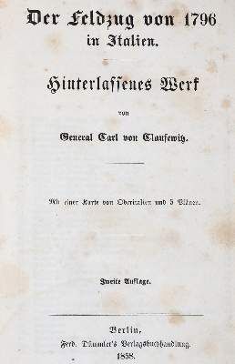 Große Abbildung Nr.1: 141-446 Clausewitz,C.v.: (Militaria)
