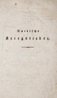 Große Abbildung Nr.2: 141-479 Bairische Kriegslieder.: (Musik)