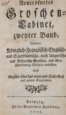 Große Abbildung Nr.1: 141-499 (Joachim,J.F.).: (Numismatik u. Siegelkunde)